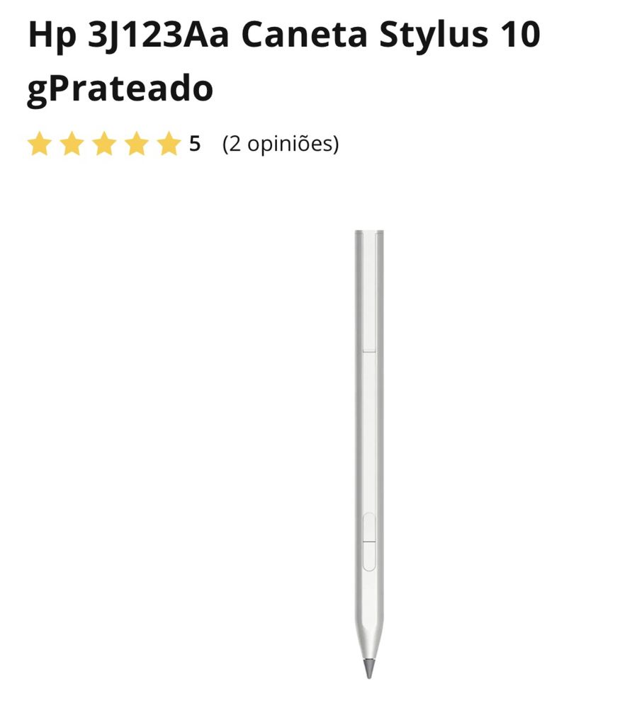 Caneta Hp 3J123Aa Caneta Stylus 10 gPrateado nova