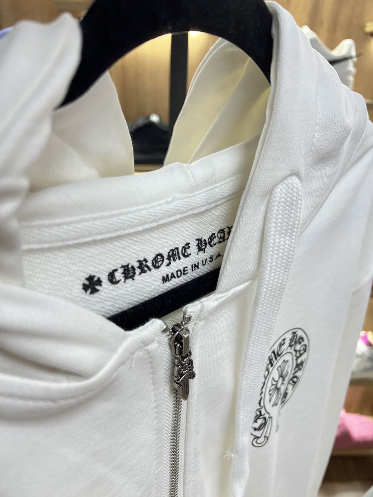Зіп Худі Chrome Hearts White Zip Up