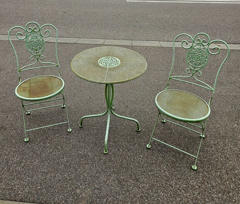 Stary Komplet Ogrodowy Retro Vintage