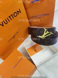 Pasek unisex Louis Vuitton z pudełkiem i torebka nowość logowane