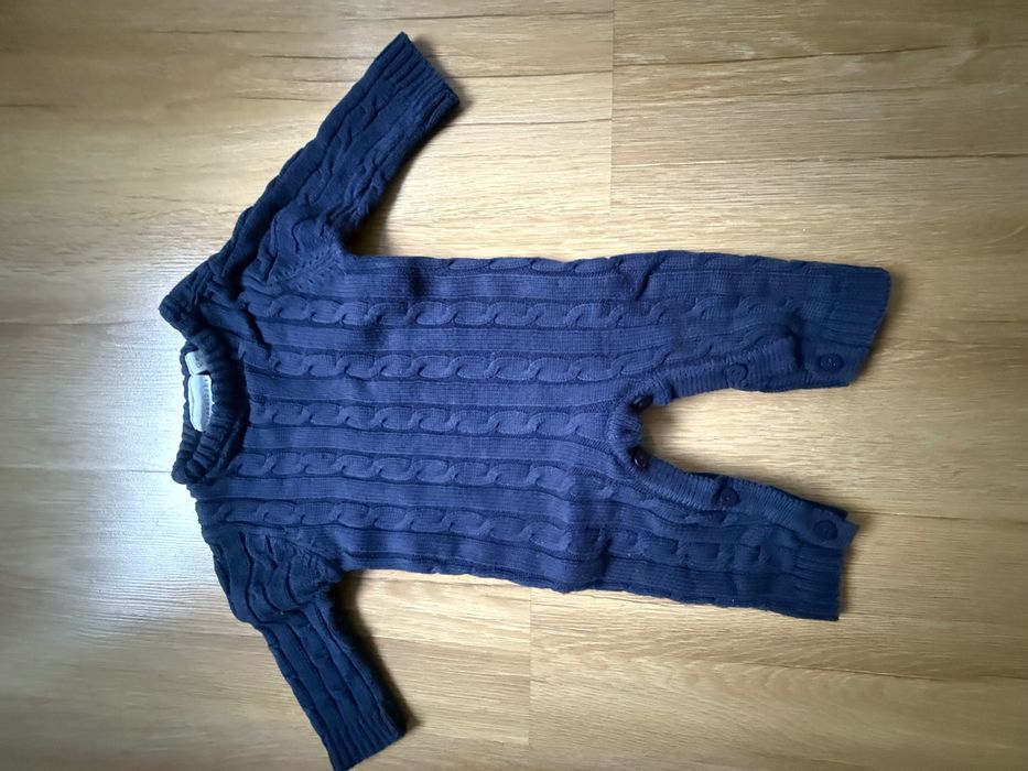 Kombinezon śpioszki z dzianiny warkocz elegantbaby 12M 74-80