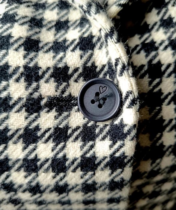 M L biust 51-52x2 jacket wool pepitka kwiaty romantic classic