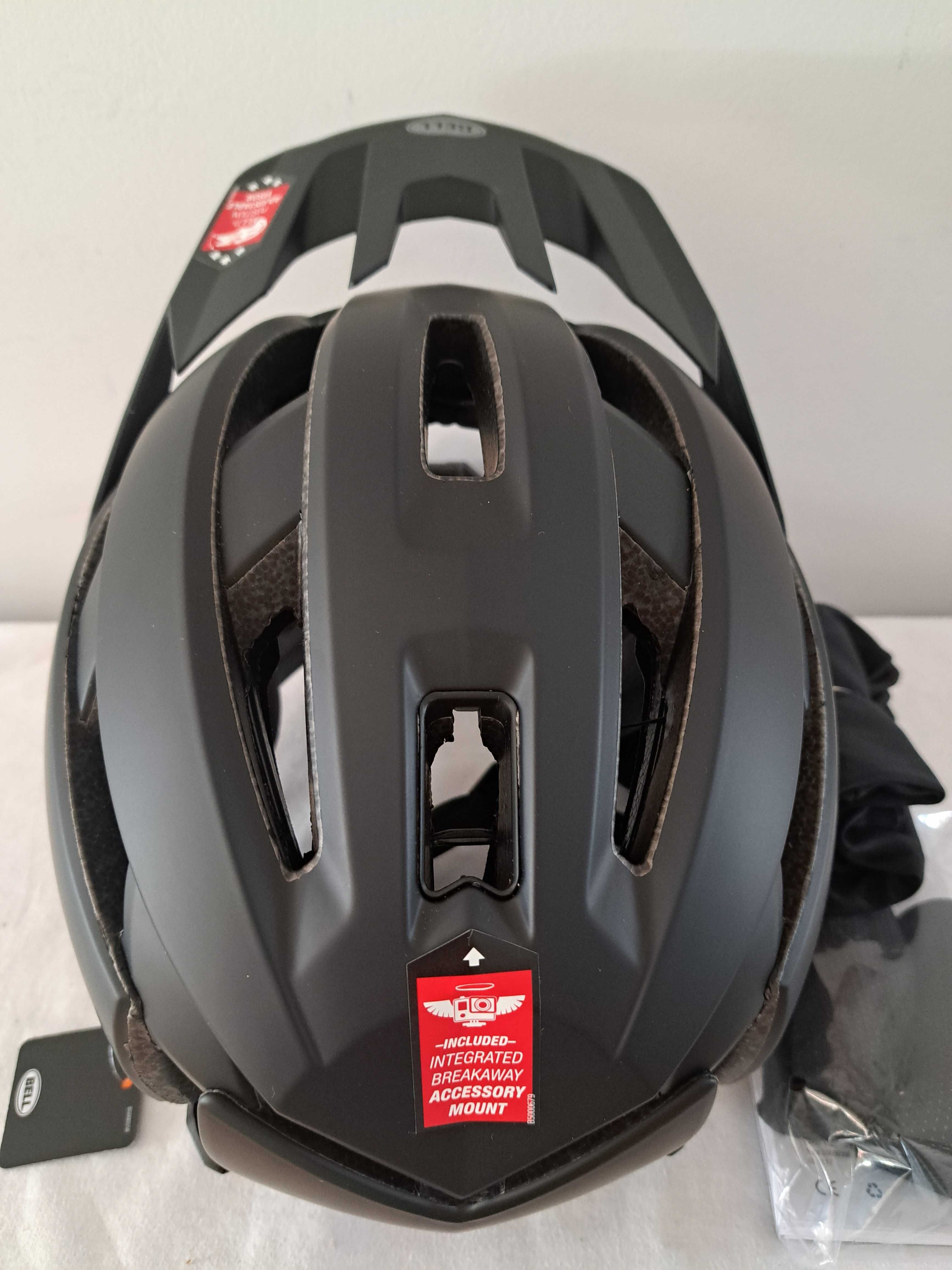 Kask rowerowy fullface Bell Super Air R Mips Spherical Black L 58-62cm