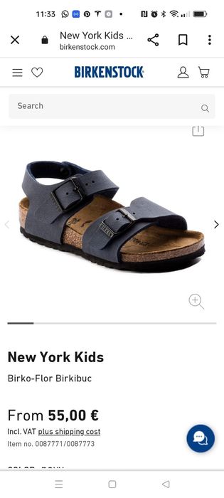 Birkenstock crianca azuis, muito bom estado
