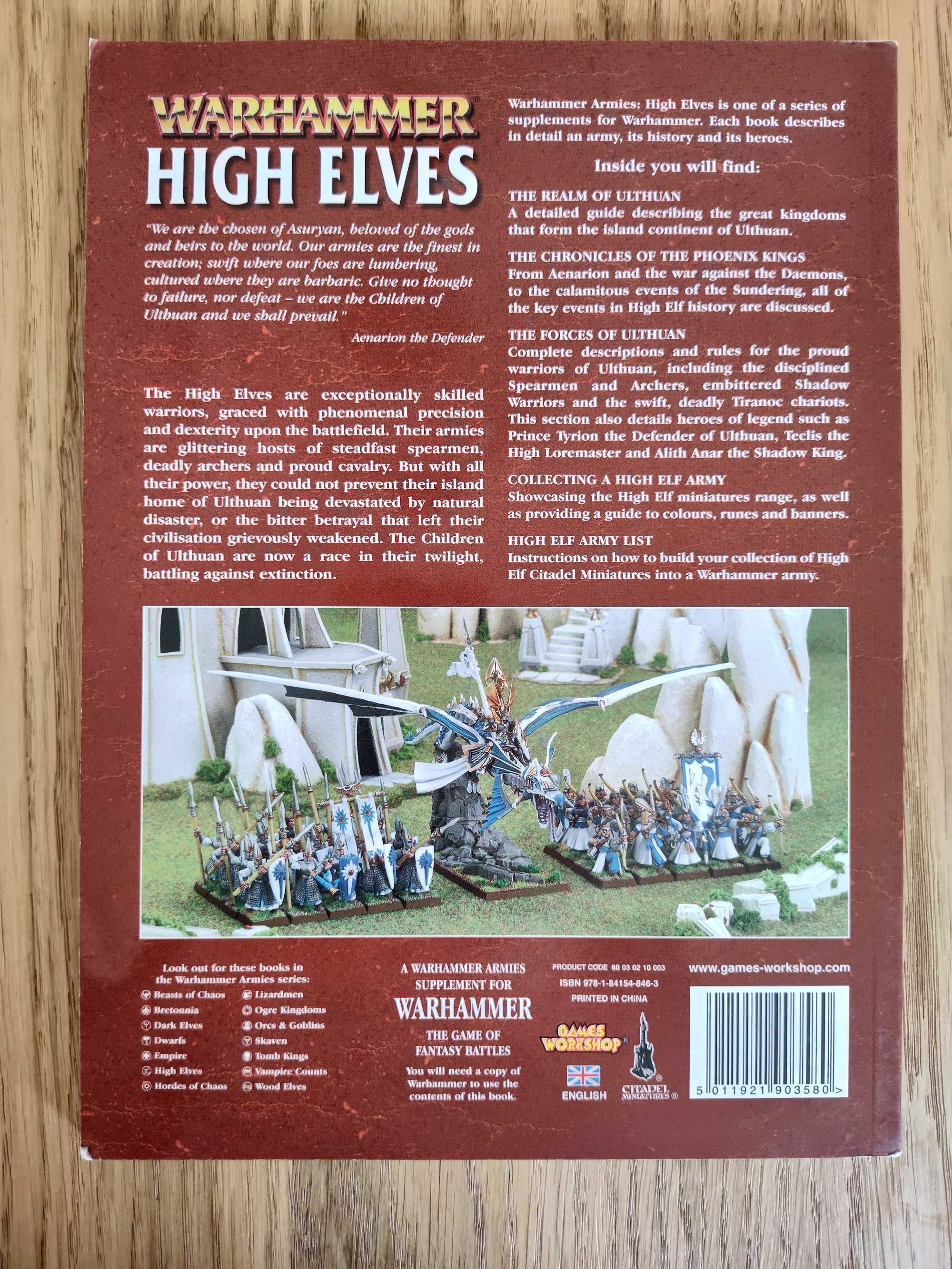 Warhammer Fantasy Battle High Elves podręcznik 7 ed