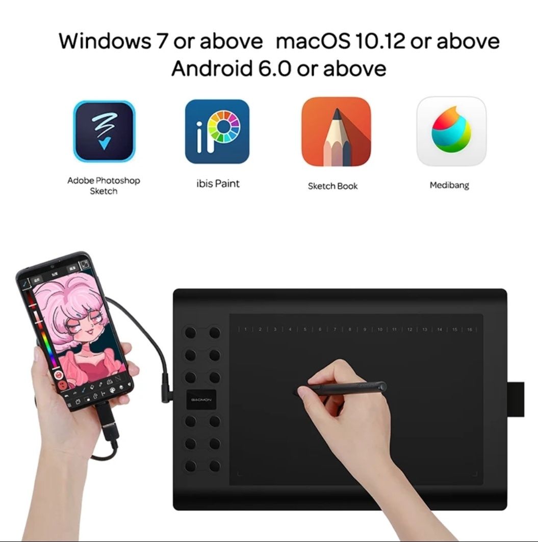 Графический планшет GAOMON M106K PRO 10"