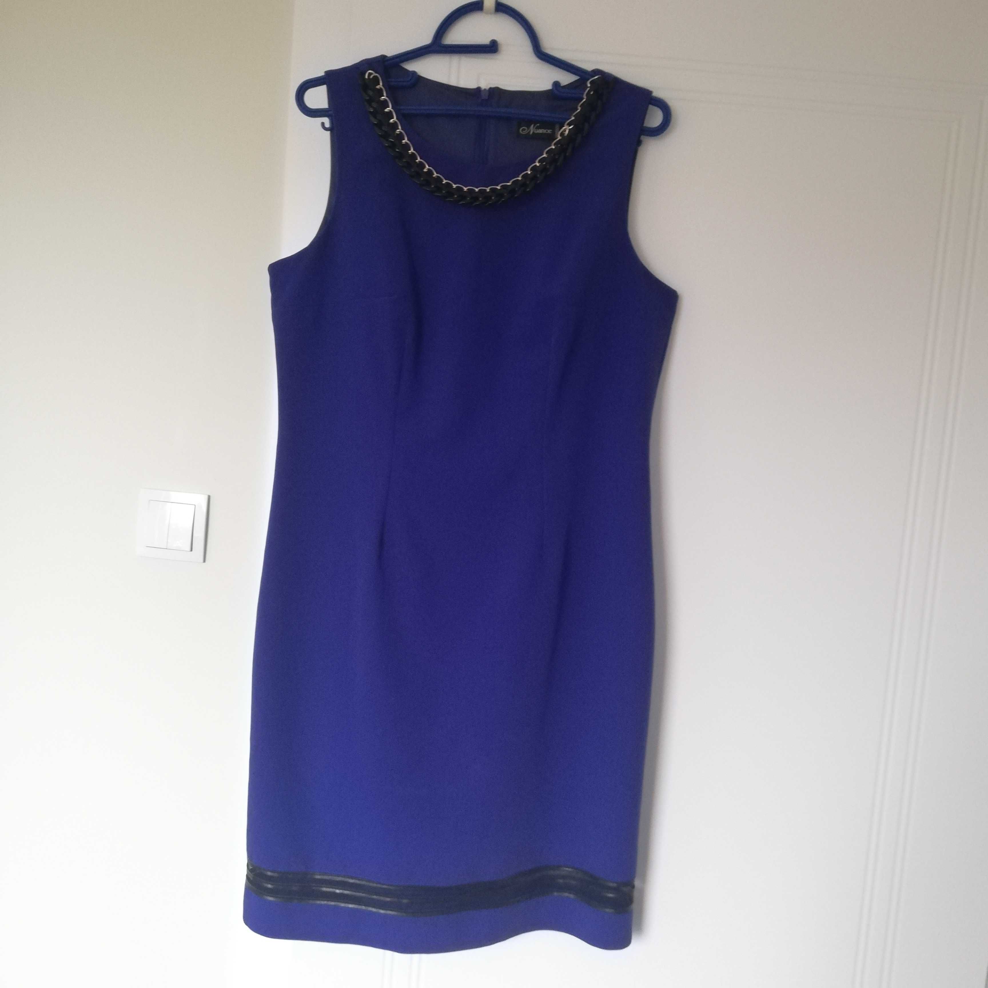 Kobaltowa sukienka r 40