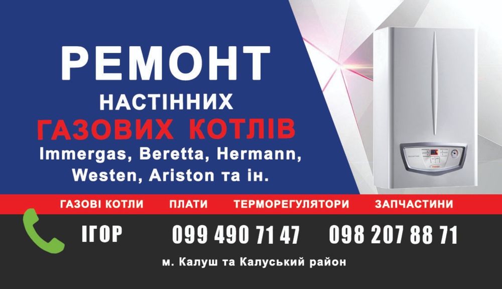 РЕМОНТ КОТЛІВ Immergas, Beretta, Hermann