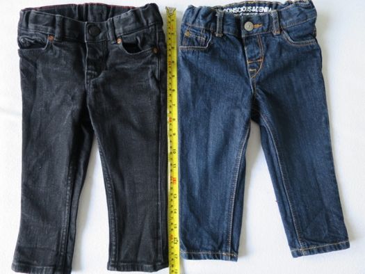 spodnie jeansowe chłopięce 2szt , rozmiar 74,80, marki H&M