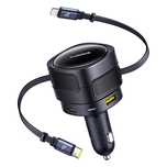 Ładowarka samochodowa Baseus Enjoyment Max 90W 2x USB-C + kabel USB-C