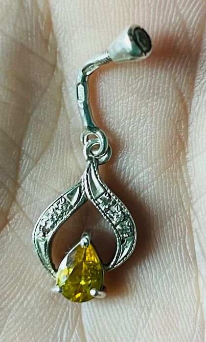 Серебро 925 * Серебряный пирсинг в пупок