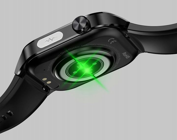 Smartwatch Męski Zegarek Ekg Funkcja Pomiaru Cukru Amoled Ciśnienie Ro