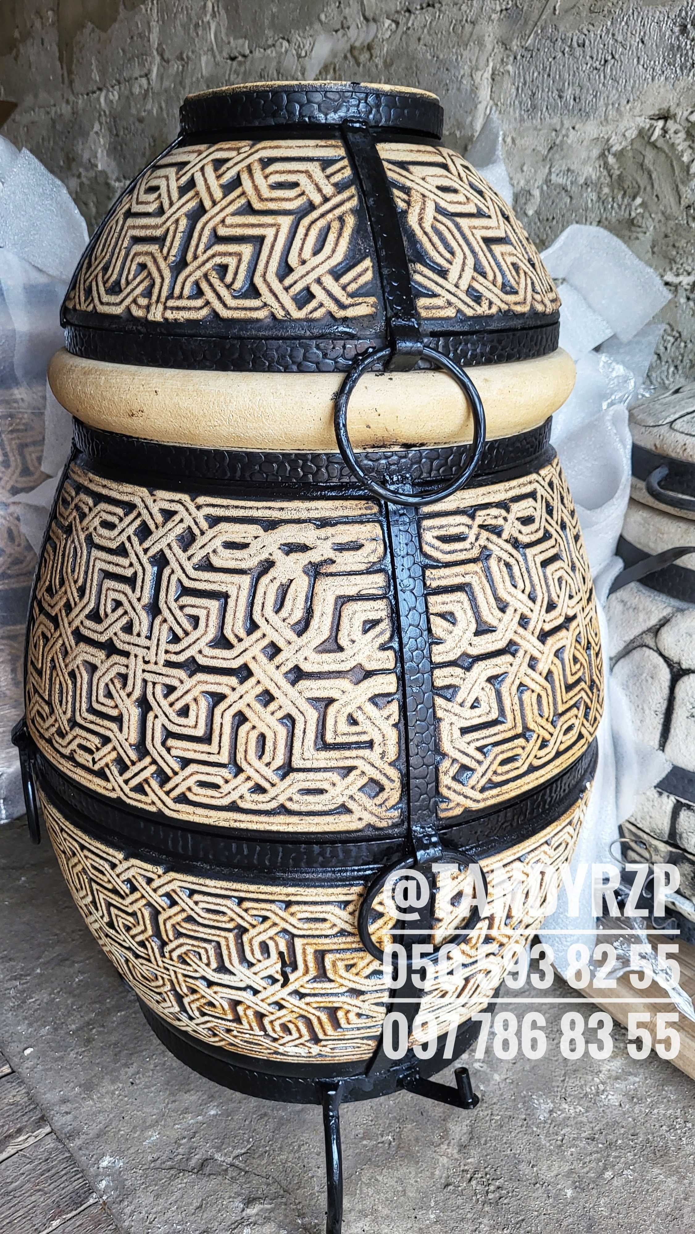 ТАНДЫР Дастархан 90 л. Тандыры с шамотной глины. Тандур. Tandyr