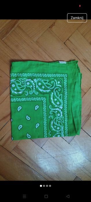 Zielona bandana chustka na głowę