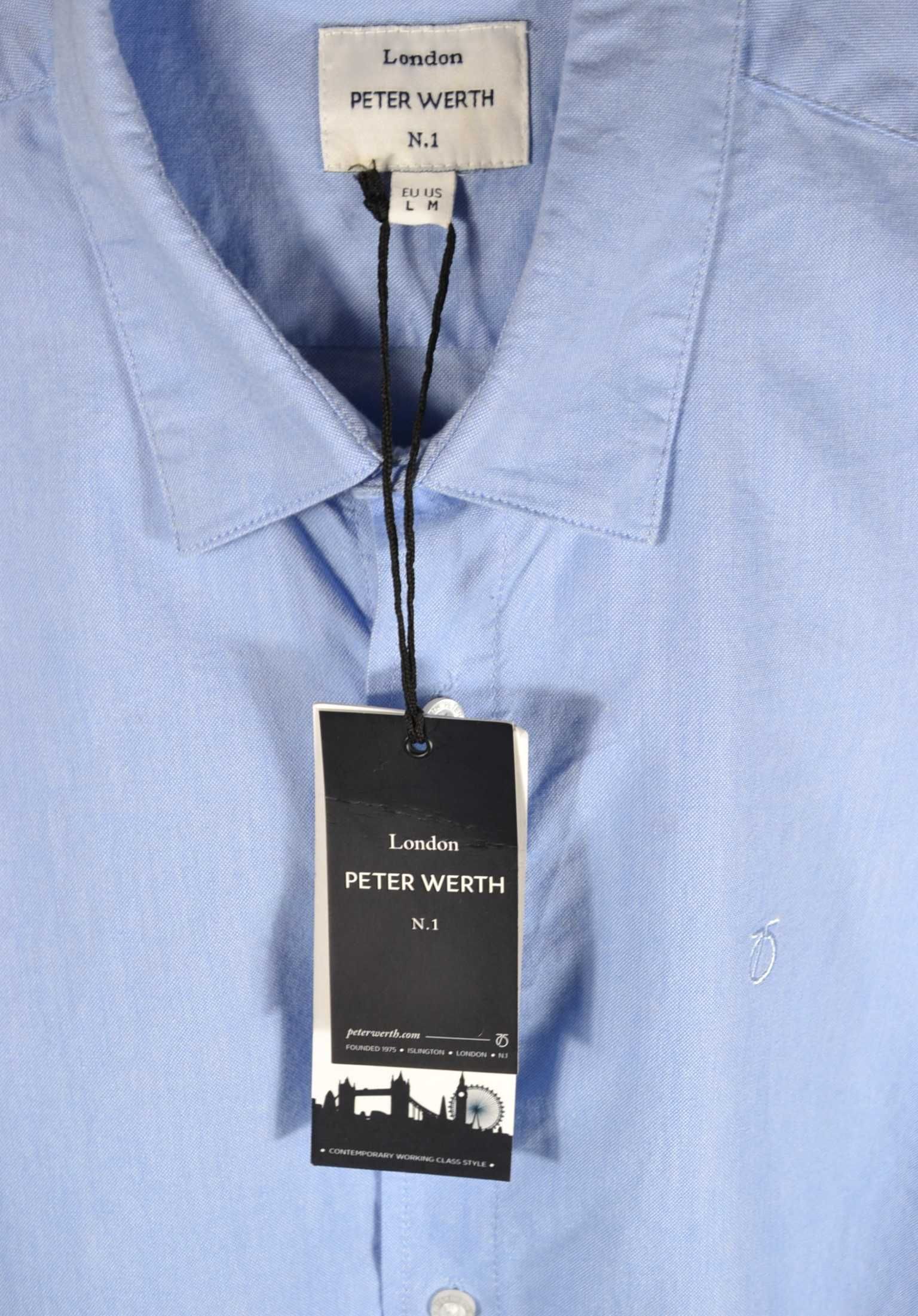 PETER WERTH Eddie London N.1 Nowa Koszula Męska L Oryginalna Bawełna