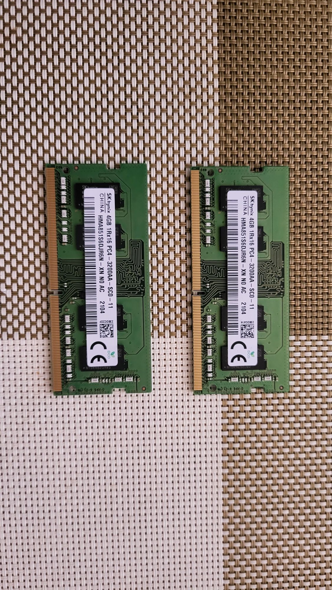 ОЗУ SODIMM DDR4 8GB (2 планки по 4gb) 3200MHz SK hynix
