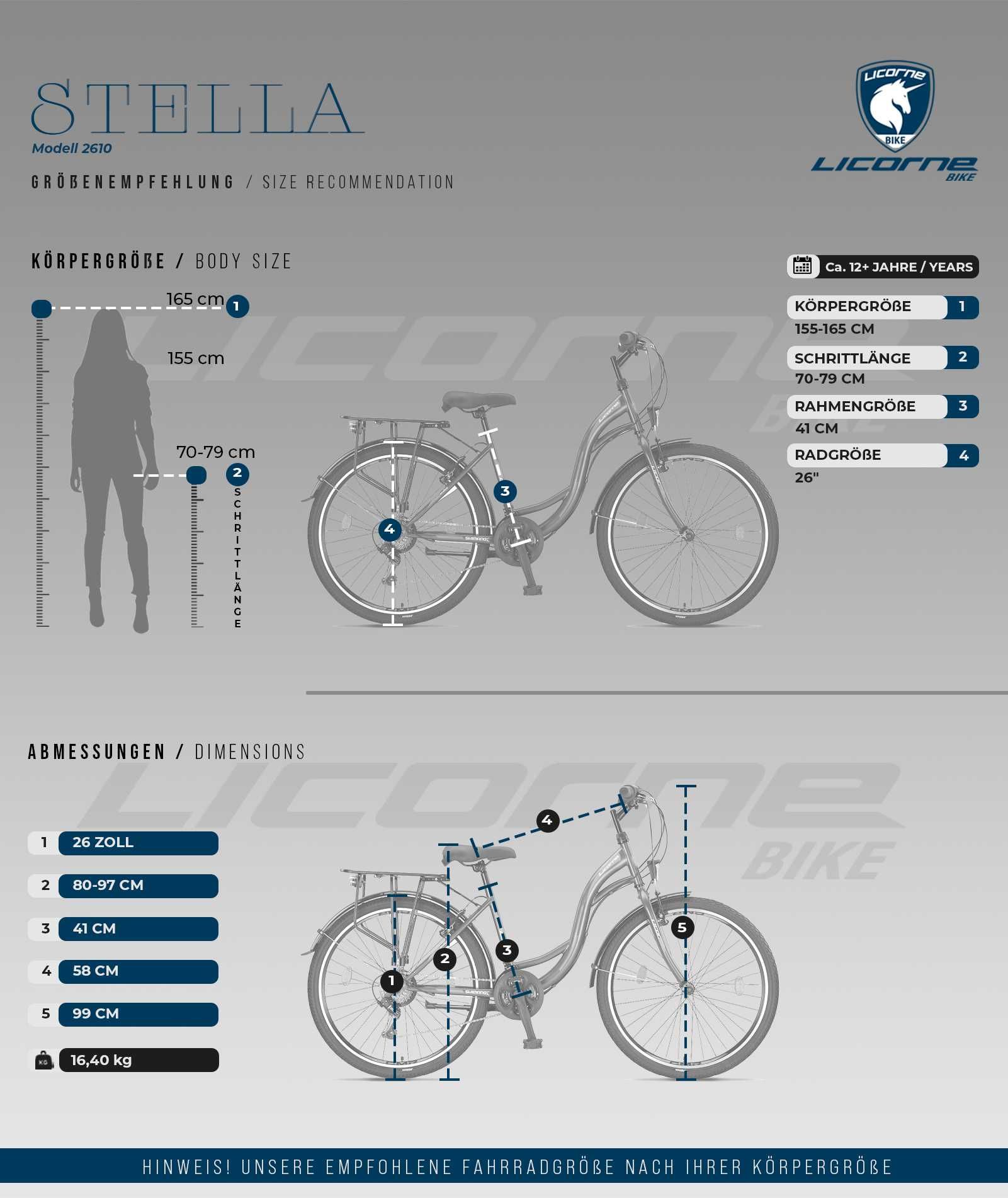 Rower miejski 26" STELLA Premium 21 biegów