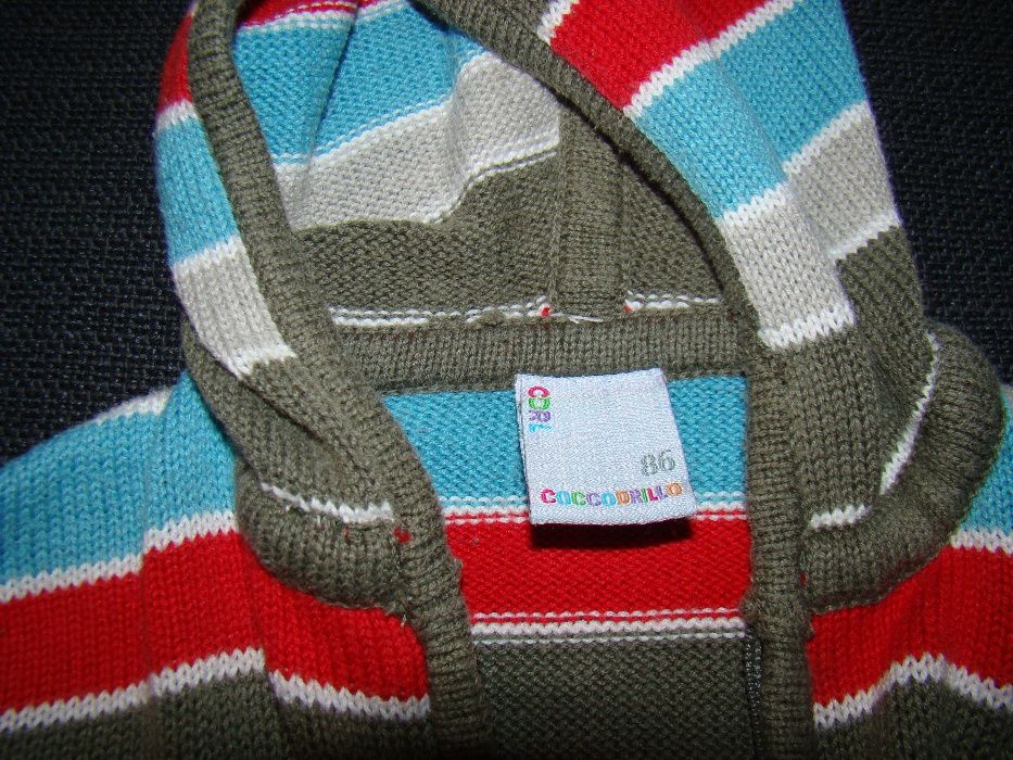 Sweterek +czapka i szalik, Coccodrillo r. 86
