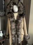 Parka z lisem naturalnym