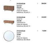 Conjunto de móveis STOCKHOLM – TV, aparador e espelho (IKEA)