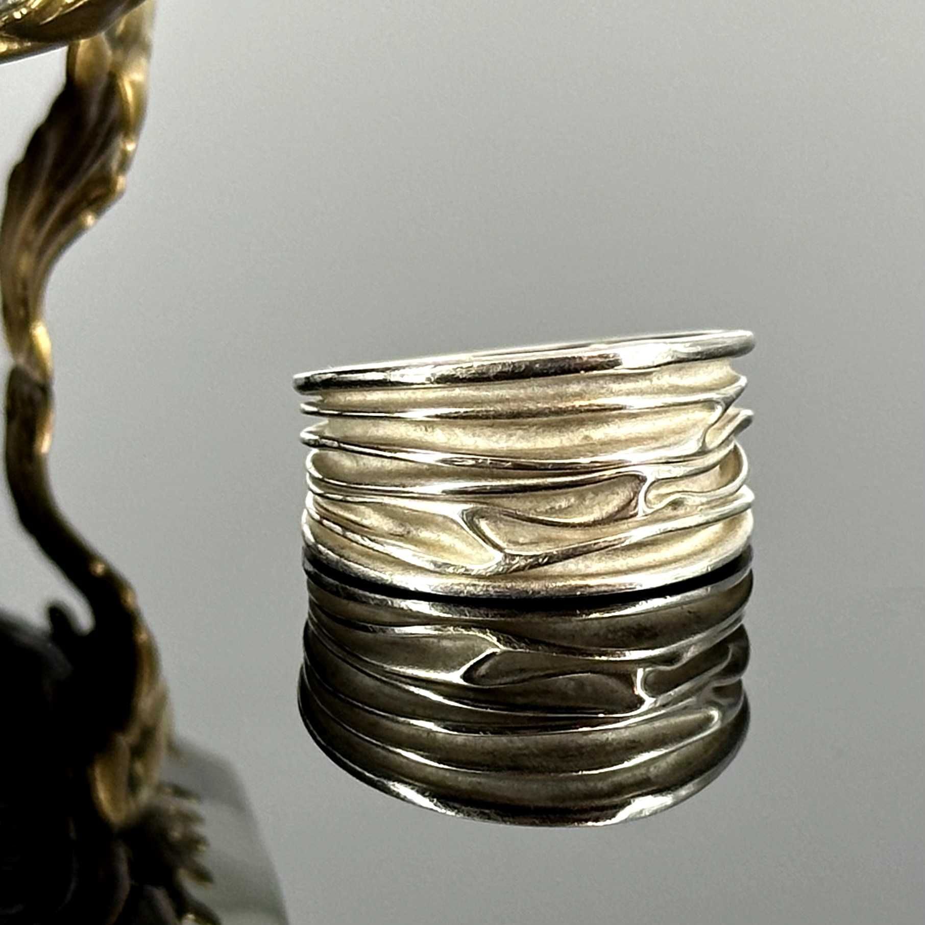 Srebro - Srebrny pierścionek artystyczny - próba srebra 925