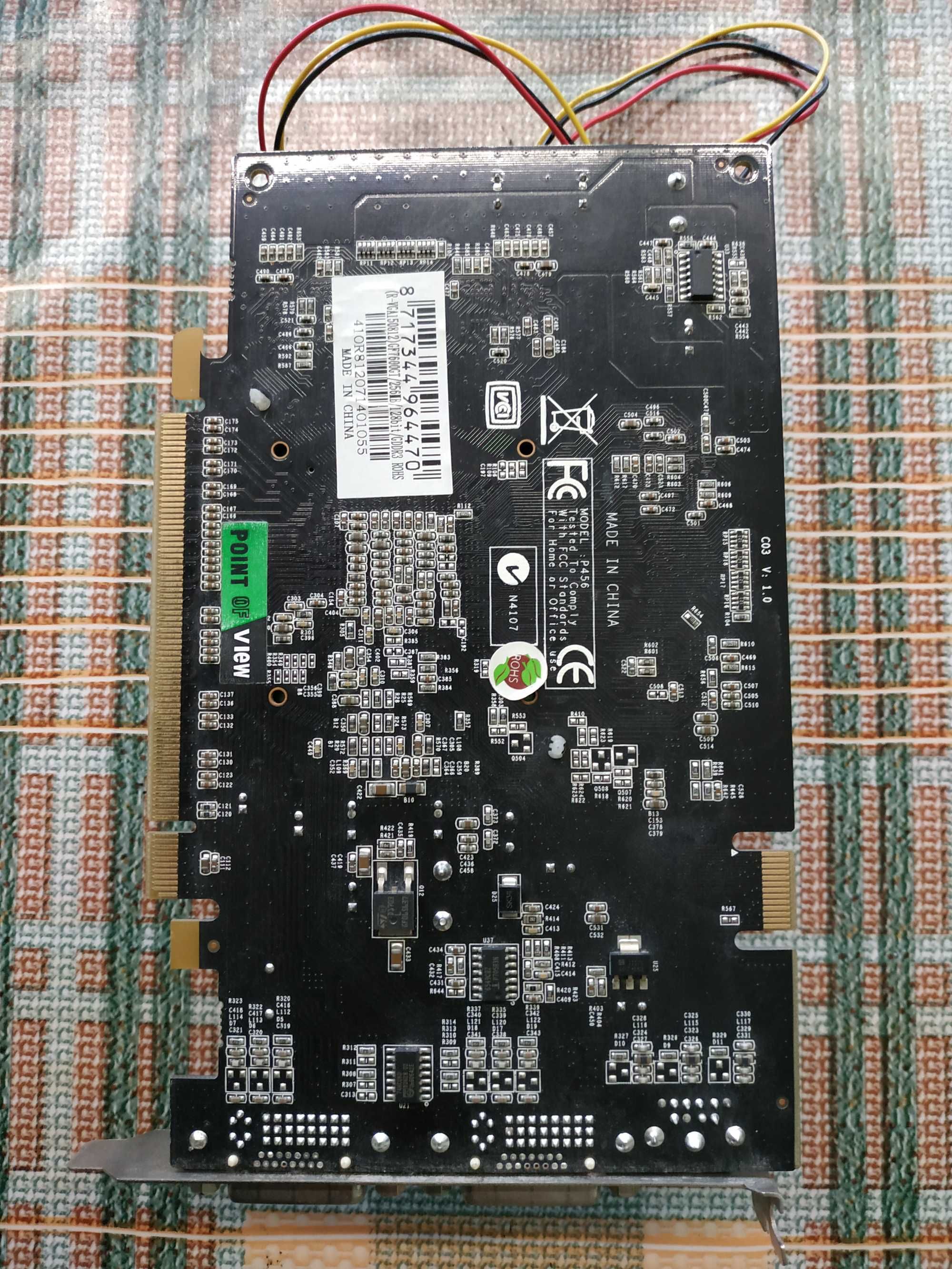 Видеокарта 7600GT ноу нейм DDR3 256 Мб рабочая