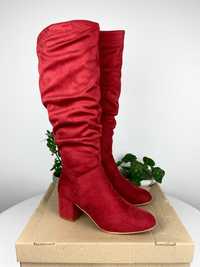 czerwone bordowe buty kozaki anna field r. 38 n31