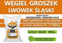 Węgiel GROSZEK (dawniej ekogroszek) LWÓWEK ŚLĄSKI, niska spiekalność !