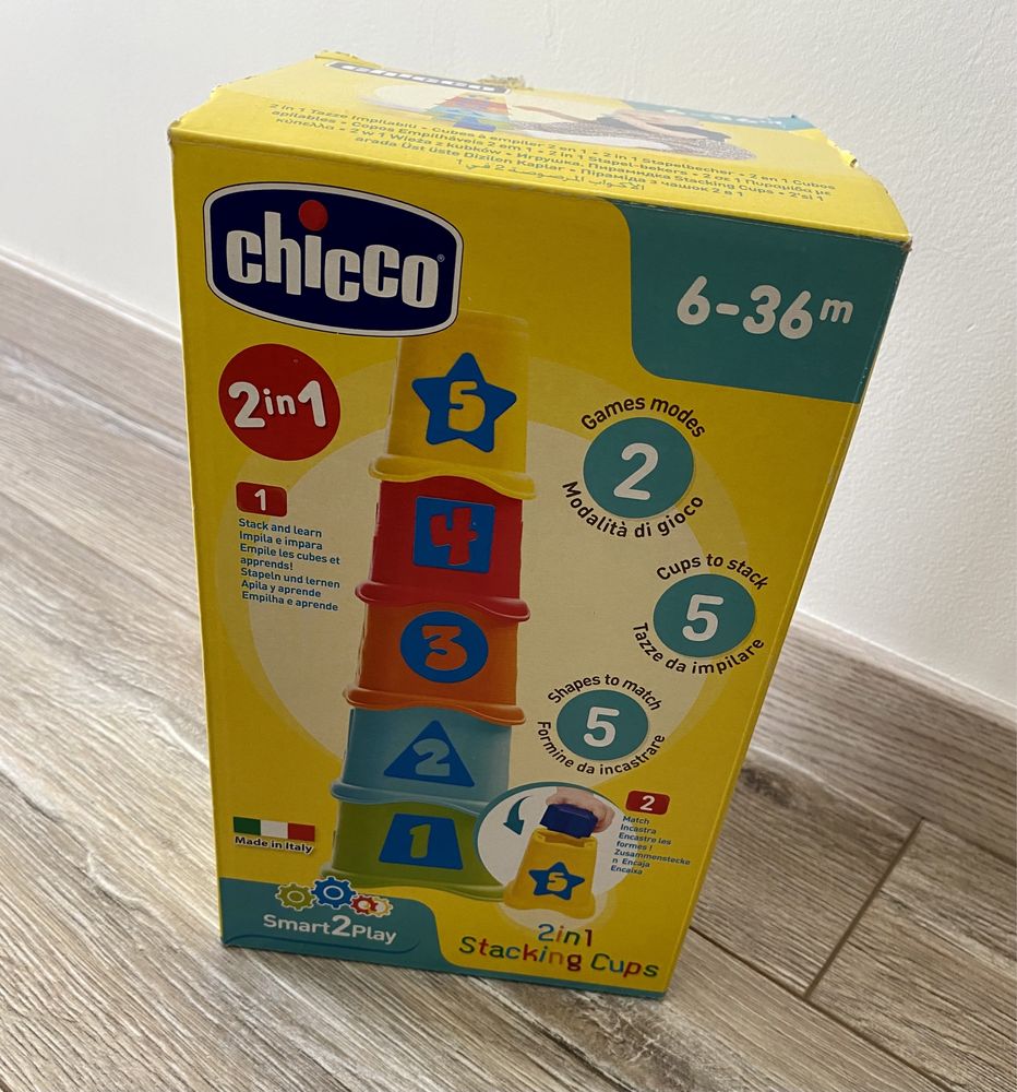 CHICCO Kubeczkowa wieża 2w1 sorter kubeczki