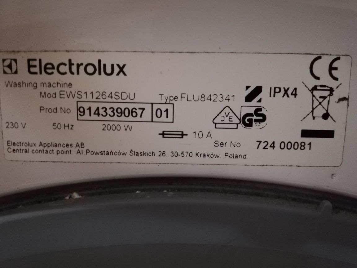 Pralka ELECTROLUX 1200 obr 6 kg 60x40 EWS11264SDU