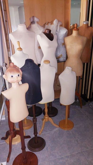 Campanha Manequins, bustos, expositores, balcões lojas