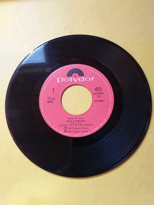 Single Vinil Mário Gil-Tudo é Portugal