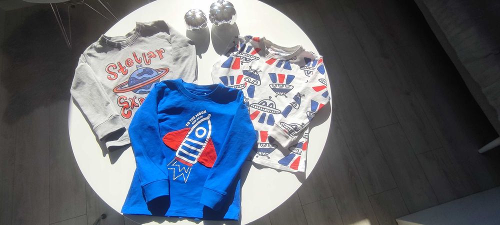 3pak Bluzka chłopięca z długim rękawem r. 116 SMYK Cool Club, bdb stan