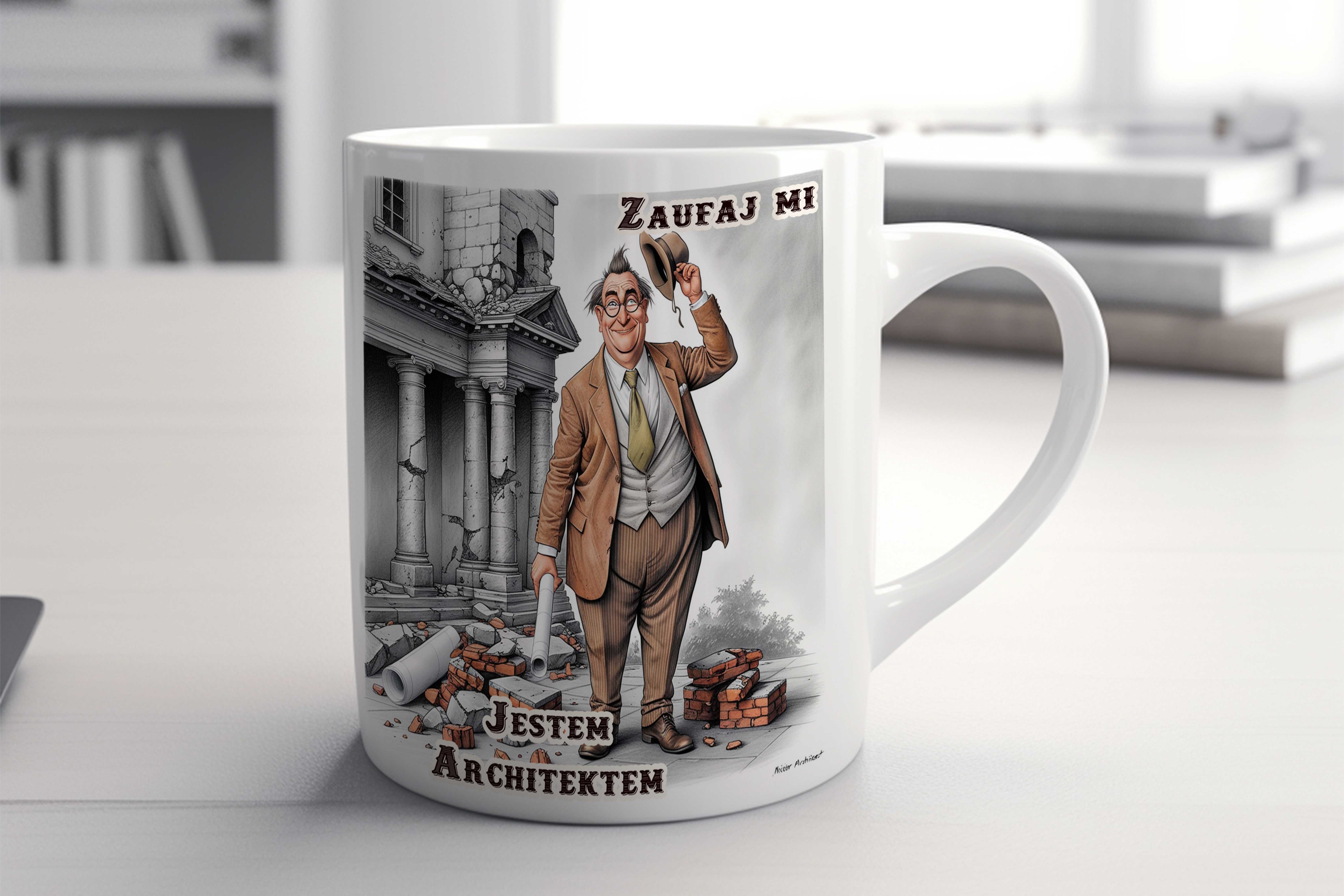 Kubek dla Architekta Zaufaj mi Jestem Architektem prezent Architekt