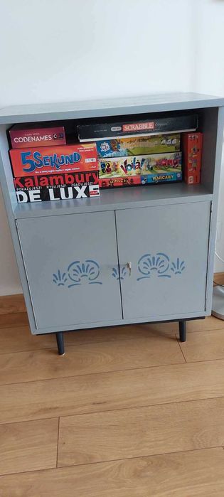 Szafka RTV komoda, malowana PRL