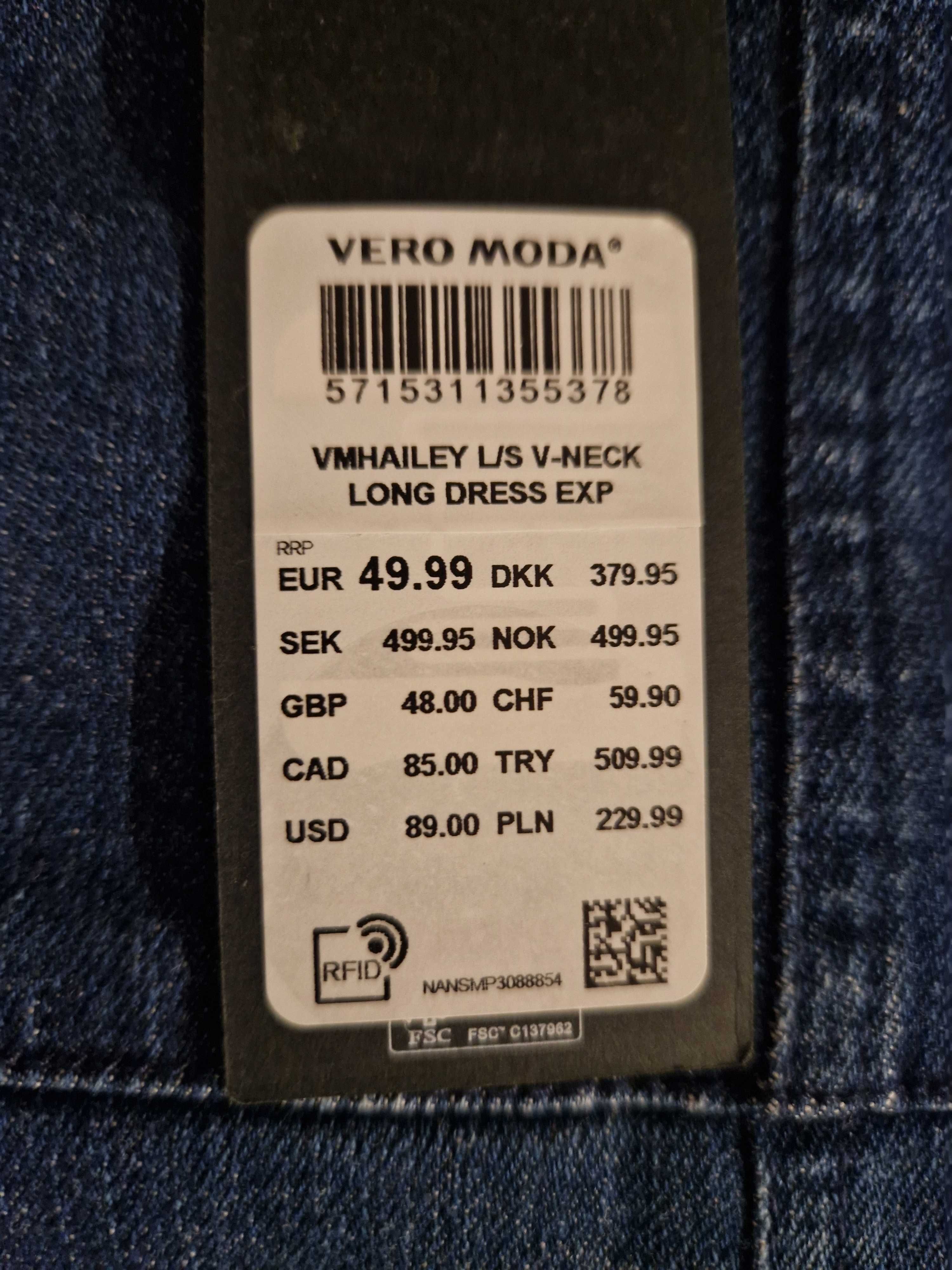 Vero Moda Sukienka Jeansowa L