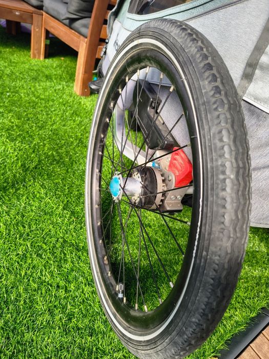 Przyczepka rowerowa Qeridoo Sportrex 1 Mint + 2 uchwyty do roweru