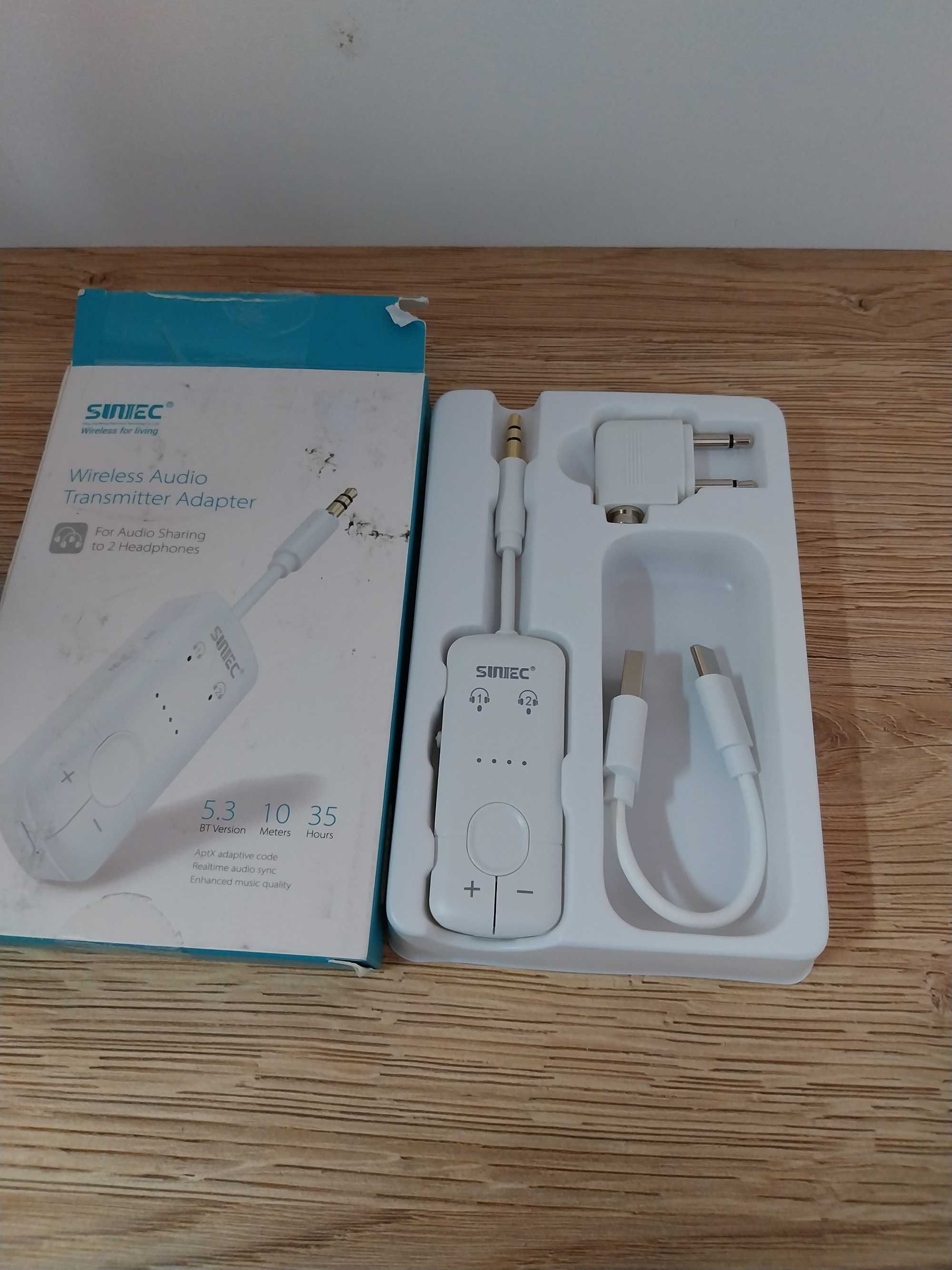 Adapter odbiornik nadajnik AUDIO aptX AUX Bluetooth 5.3