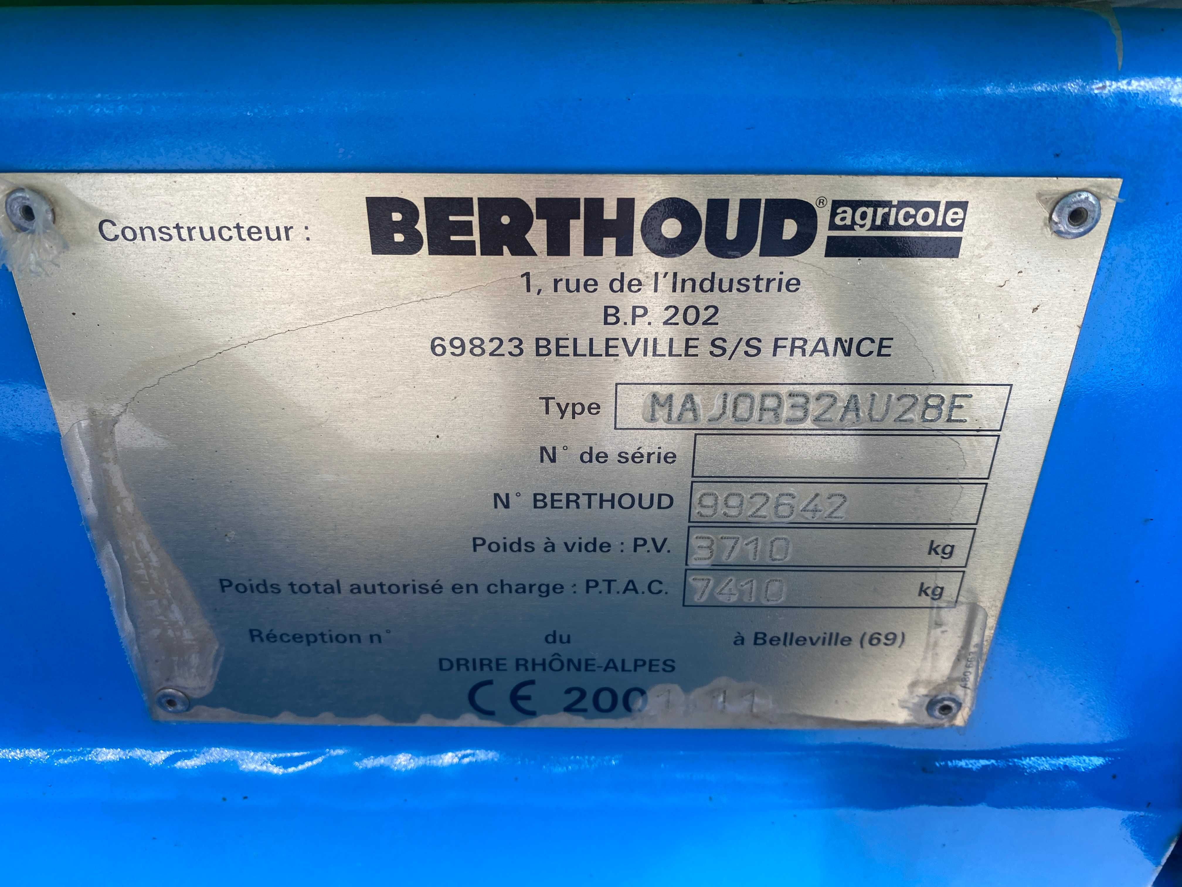 Оприскувач Berthoud Major 3200л