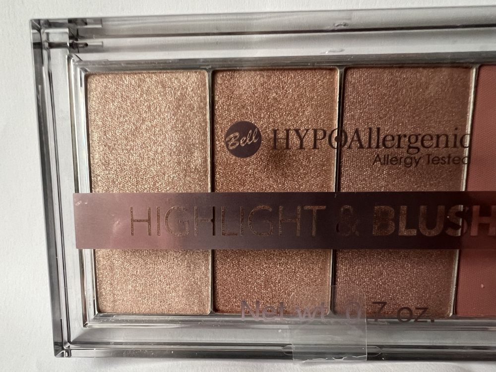 Bell HYPOAllergenic zestaw numer 1, paleta 3 rozświetlaczy i różu