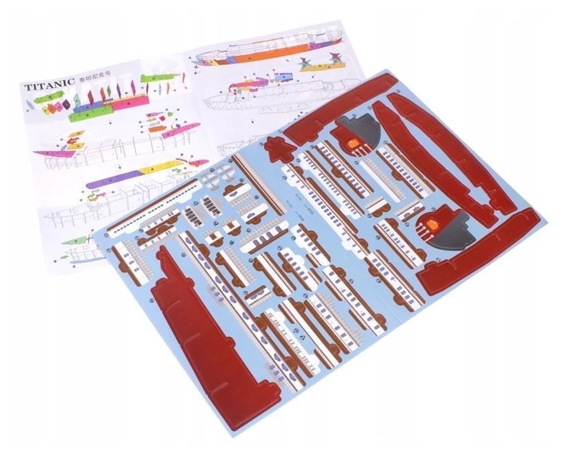 Puzzle 3D Titanic Duży Statek 81Cm 116 El -Superzabaweczki-