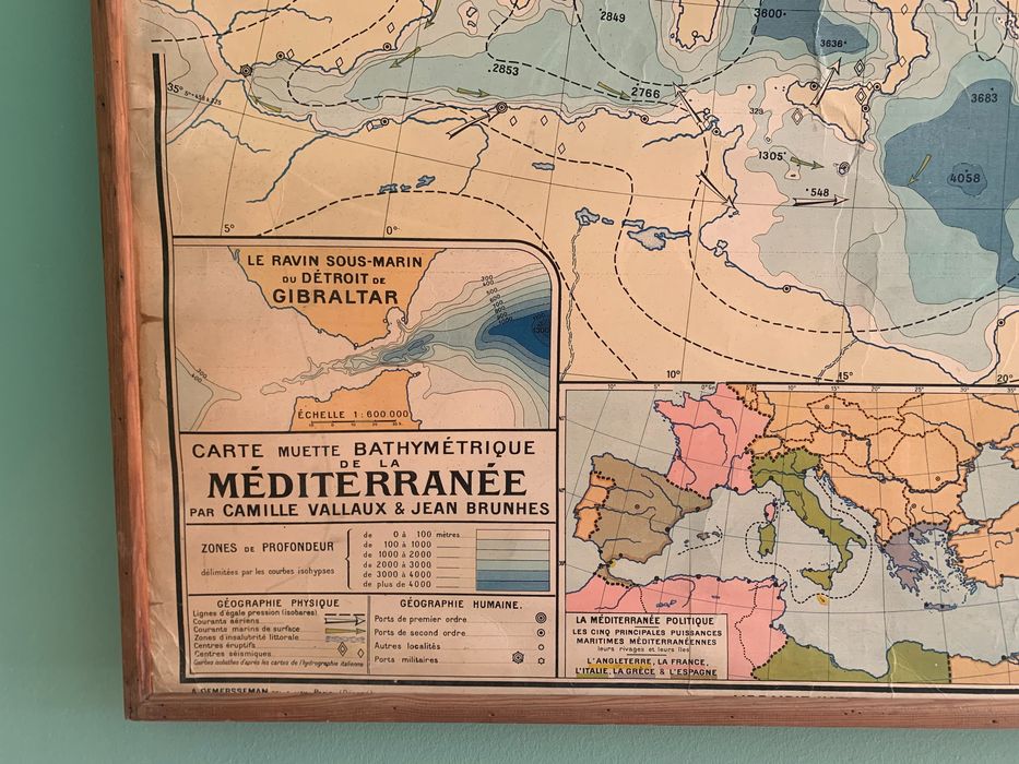 Mapa vintage grande - anos 30.