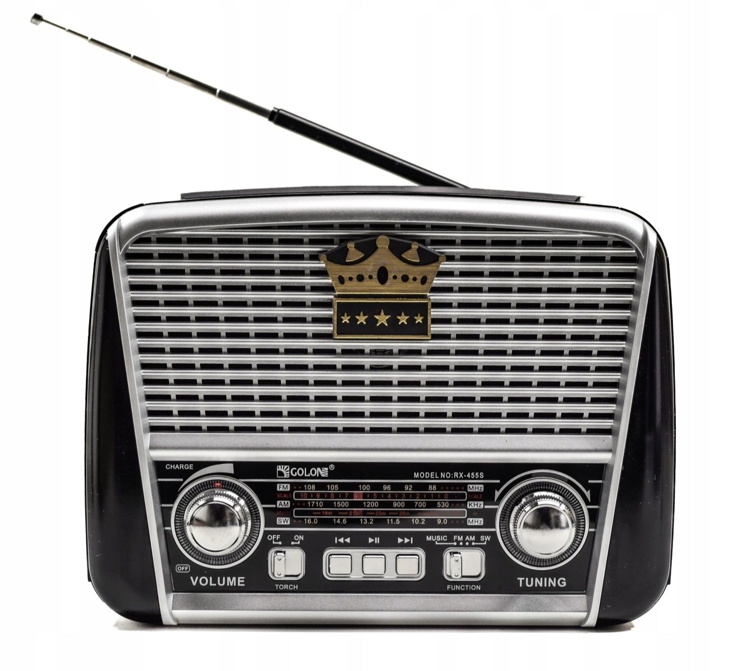Radio Retro Solar Solarne Latarka Led Głośnik USB