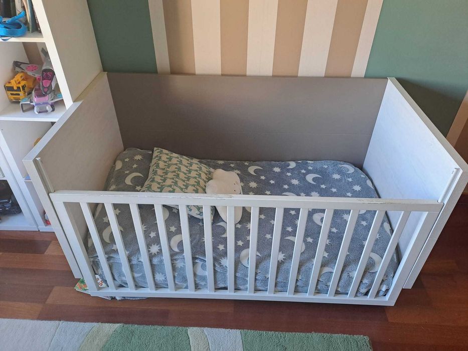 Cama Criança Bebé até 6 anos, madeira maciça 70×140, excelente estado