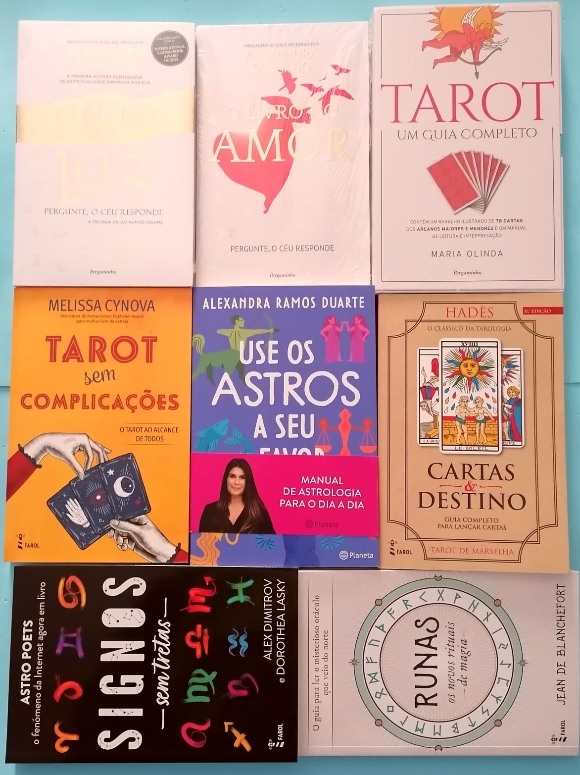 34 Livros NOVOS Tarot,signos/religião-Portes grátis na compra de 2