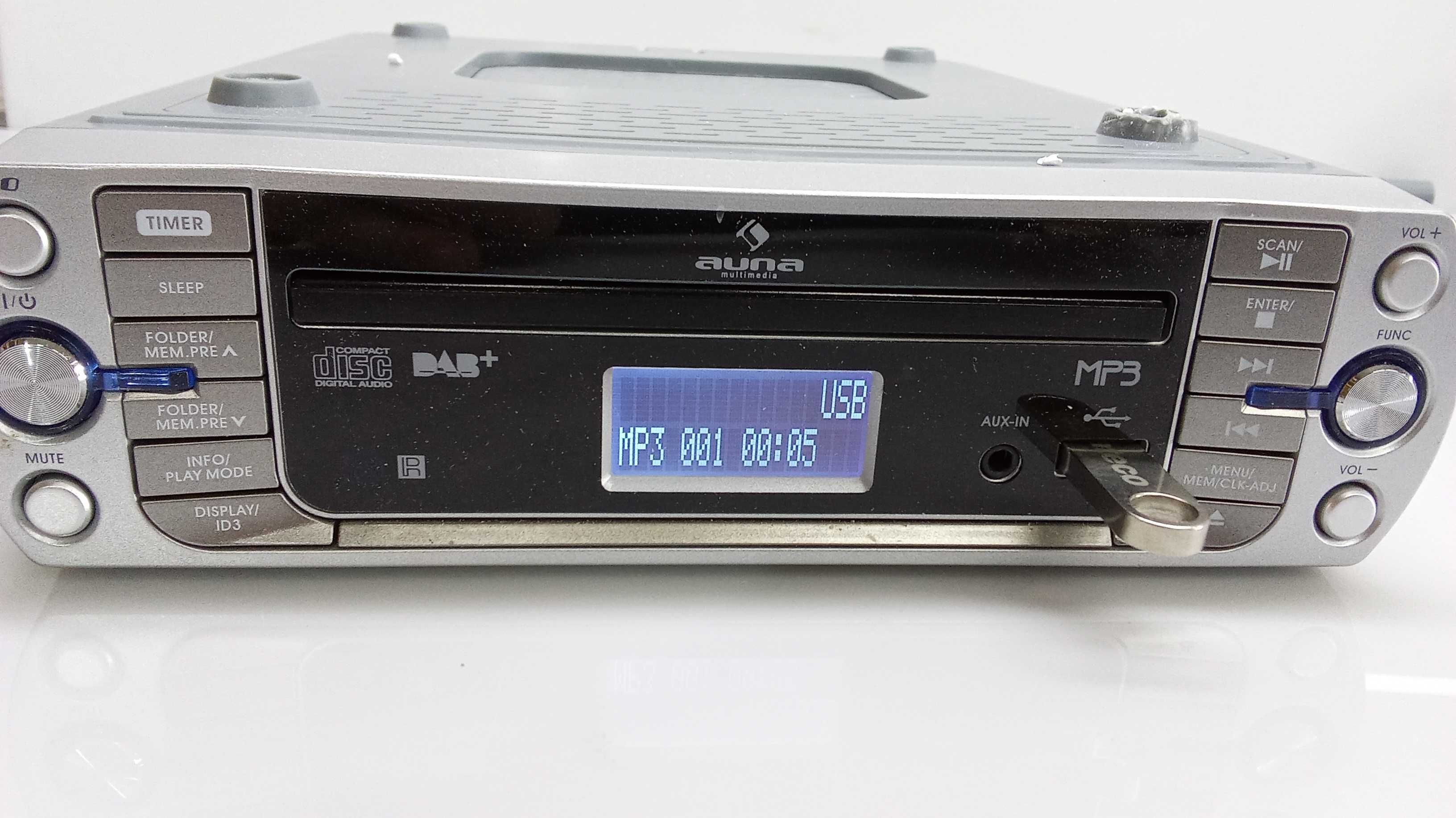 Radio podszafkowe sieciowe DAB+, FM Auna KR-400 CD USB MP3 Srebrne