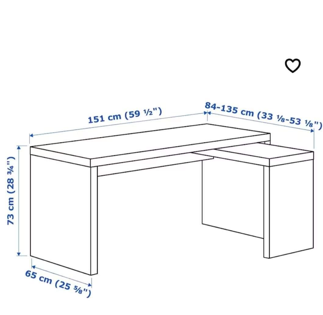 Biurko czarnobrąz IKEA