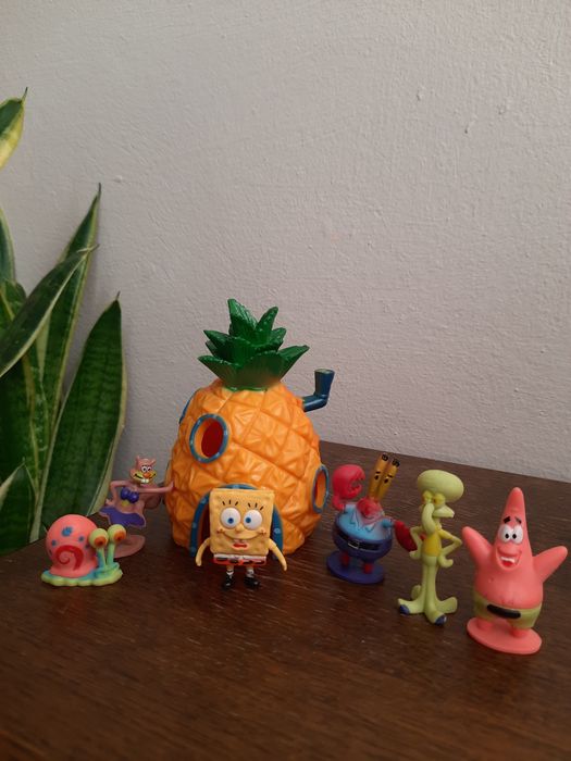 Spongebob kanciastoporty zestaw figurek i domek