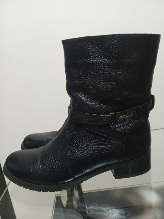 Женские полуботинки зимние , натуральная кожа, на меху, 38 размер