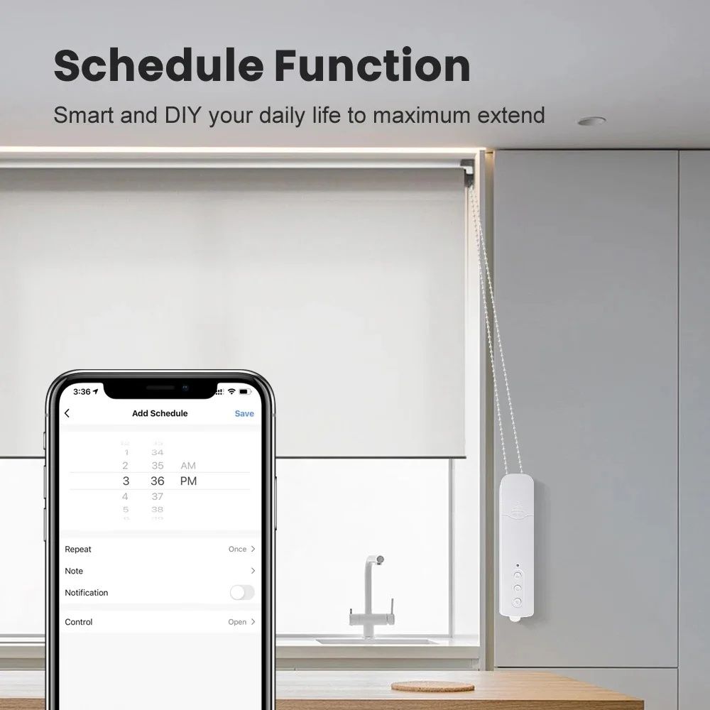 ZigBee мотор для жалюзів, ролет, штор з вбудованим акумулятором